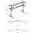 thumbnail image 6 of ApexDesk Elite Series 60" W Electric Height Adjustable Standing Desk (White Top, White Frame), 6 of 9