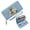 Blue, variant on GEEAD Slim Zippered Purse with Wrist Strap Zip Around Wallet for Women wolf harmonious composition floral elements Includes Wrist Strap Travel Accessory Card Holder