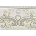 thumbnail image 4 of Glamour Hand Carved Thick Plush Pile Boho Traditional Oriental Floral Area Rug Carpet For Living Room Bedroom (Pearl Cream, 7' 8" x 7' 8" Round), 4 of 11