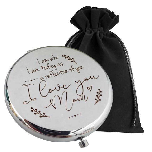 Regalos para la madre de la novia de la hija Espejo compacto Regalos para la madre del novio del hijo Regalos sentimentales para mamá Regalos de cumpleaños para mamá de la hija Regalos personalizados