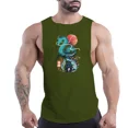 thumbnail image 3 of Camiseta sin mangas de cuello redondo para hombre, informal, para uso diario, fitness, cómoda, transpirable, para uso exterior, moda para las cuatro estaciones, secado rápido, 3 of 5