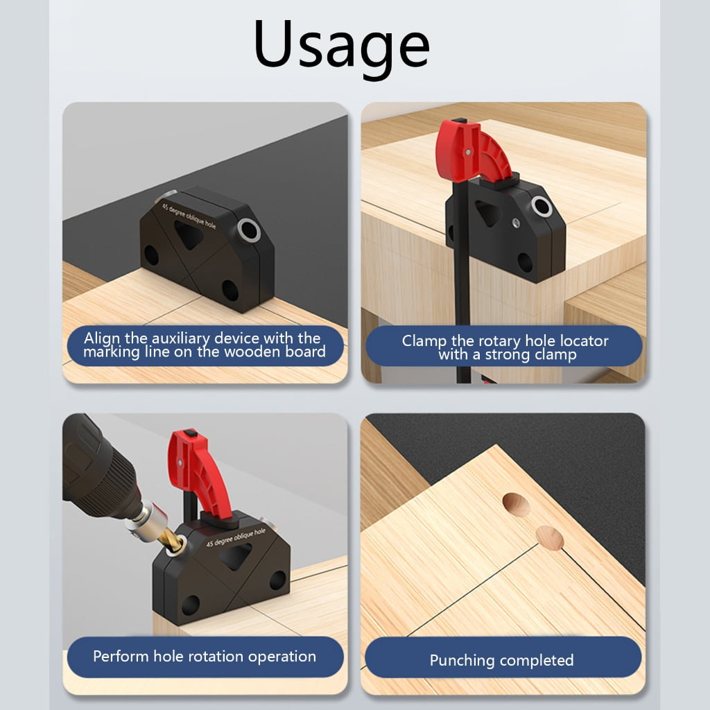 lanema Punch Locator Angle Hole Screw Jig Positioner Drill Guide Joiner Auxiliary Tools