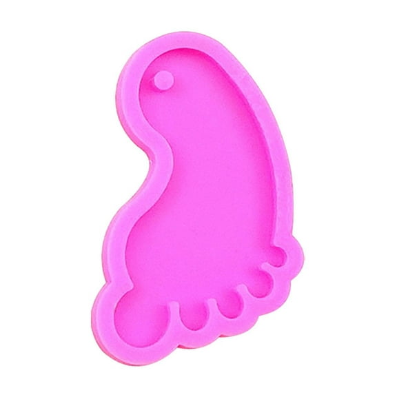 Shiny Glossy Silicone Resin Molds Small Foot Ornament Mold DIY Keychain Pendant Jewelry Epoxy Resin Crafting Molds