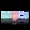 thumbnail image 1 of VONKY USB Gaming Keyboard and USB Mouse LED Backlit Keyboard Firm Durable Colorful Glowing Gaming Mouse Computer Accessories White, 1 of 6