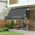 thumbnail image 2 of Outsunny 10' x 3' Retractable Awning, Freestanding & Non-Screw, Dark Grey, 2 of 10