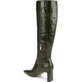 thumbnail image 3 of Sam Edelman Women's Sylvia 2 Deep Olive Croco Wide Calf Knee High Boot 8M, 3 of 5
