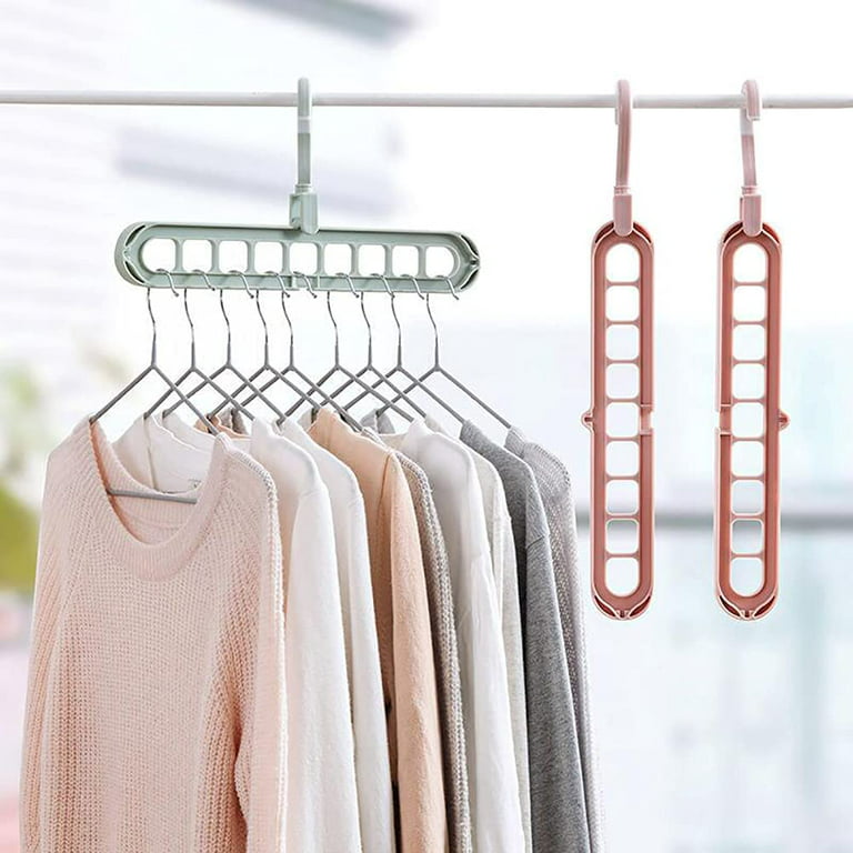 Magic Space Saving Clothes Hangers Standard Hangers with 9 Holes Space  Saving Hangers, Multifunctional Closet Organizers and Storage, Foldable  Closet Storage Coat Hangers for Clothes, 3 Pack, Gray 