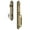 Vintage Brass, variant on Grandeur 841837 Arc Solid Brass Rose Keyed Entry Single Cylinder Full Plate "C" Grip