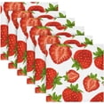 thumbnail image 5 of Coolnut Soft Reusable Satin Table Decorative Napkins, 20x20InX4 PCSSummer Strawberry, Family Dinner Wedding Banquet, Cocktail Party, Kitchen, Birthday Party Washcloth Gift, 5 of 7