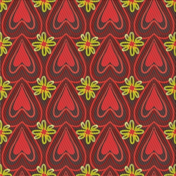 Ahgly Company Machine Washable Indoor Square Transitional Tomato Red Area Rugs, 6' Square