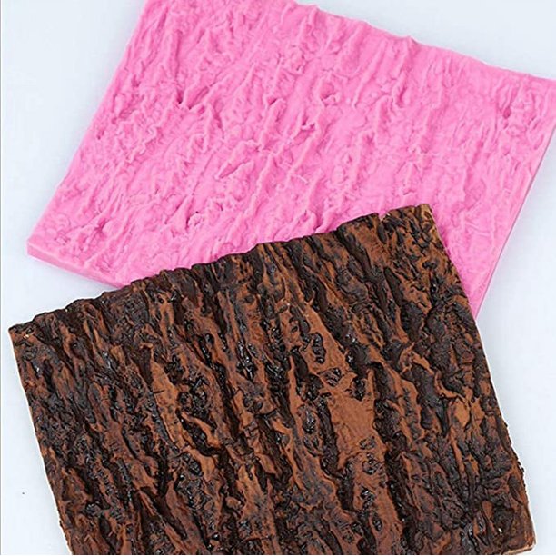 Molde para pasteles rectangular, corteza de árbol, diseño de textura, molde para pan, recubrimiento antiadherente, fondant, compuesto de impresión, silicona, postres Sailing Electrónica