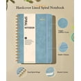 A5 Hardcover Spiral Lined Journal Notebook, Olive Green, 5.75
