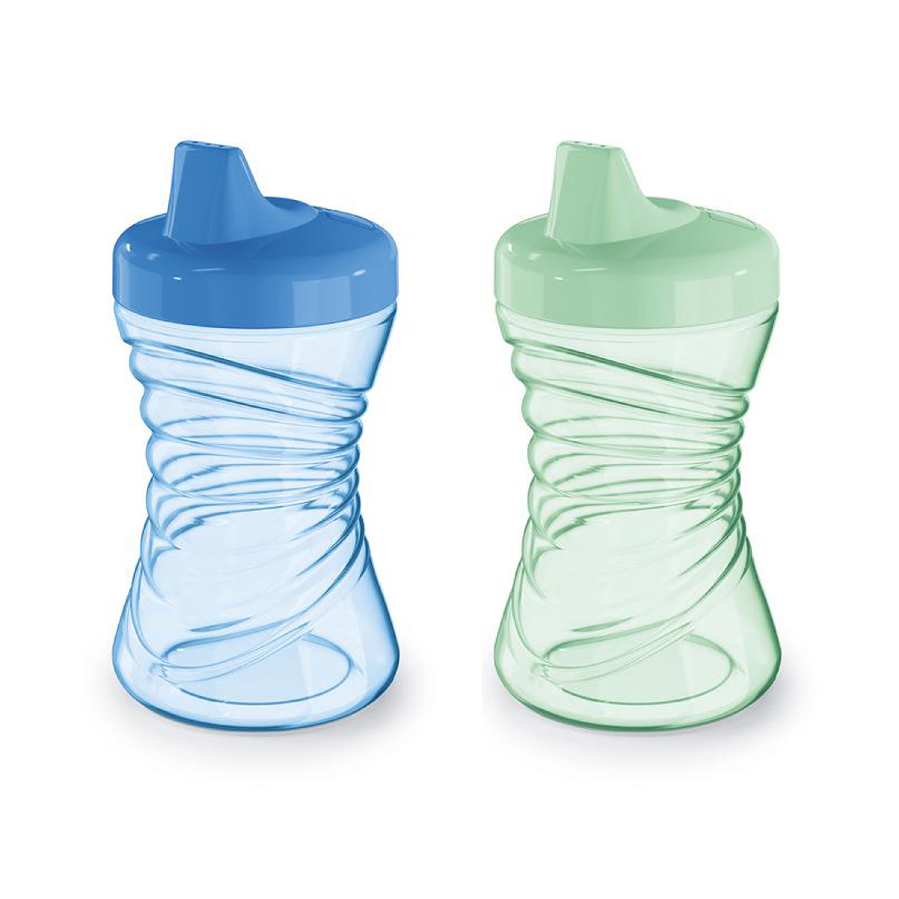 NUK Fun Grips Hard Spout Sippy Cup, 10 oz, 2 pack, Boy