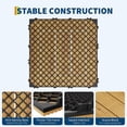 thumbnail image 3 of EuKer Acacia Wood Deck Tiles, 22 Pack Interlocking Floor Tiles with Non-Slip for Outdoor & Indoor Use, Yellow, 3 of 7