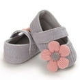 thumbnail image 5 of Tao Tao Infant Baby Boys Girls Slippers Cozy Fleece Flower Booties Soft Bottom Warm Cartoon Socks Newborn Crib Shoes Gray 0-3Months, 5 of 5