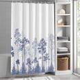 thumbnail image 3 of Pine Forest Fabric Shower Curtain Watercolor Plants Gray Blue Washable Shower Curtains for Bathroom, Waterproof Bath Curtain with Hooks Home Decor 72x84in, 3 of 8