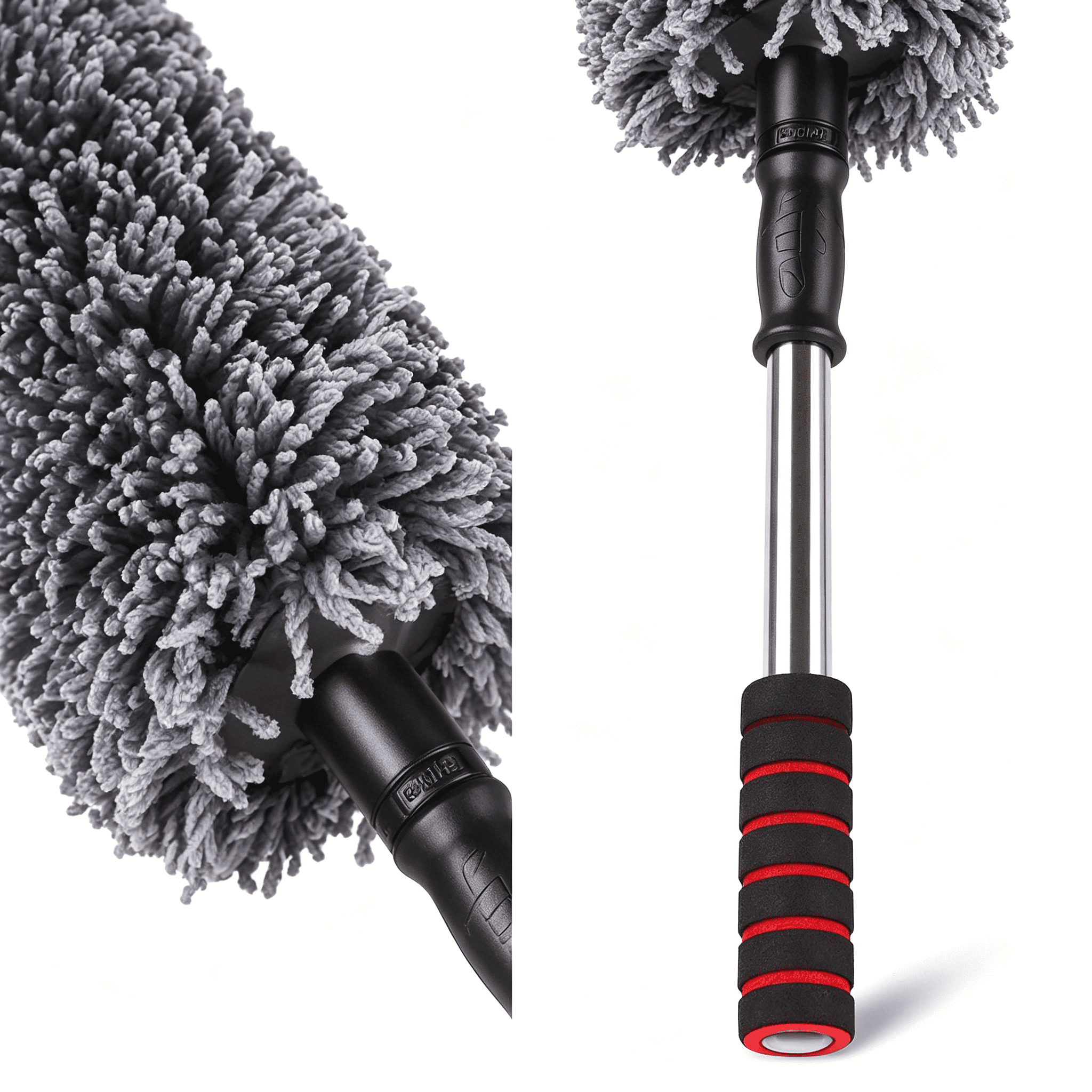 ACDANC 2026 New Set of 4 Ultimate Car Duster Kit,Best Microfiber Multipurpose Duster,Interior&Exterior Cleaning Tools,Dashboard Detailing Brush,Scratch Lint Free,Pollen Removing,Extendable Handle,Rv