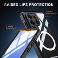 thumbnail image 4 of ELEHOLD Case for Samsung Galaxy S26 Ultra Crystal Clear Compatible with Mag Safe,Full Body Shockproof Protective Cover with Built-in Tempered Glass Screen Protector,Black, 4 of 7