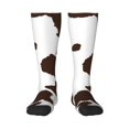 thumbnail image 1 of Fotbe Brown Cow Calcetas Divertidas Estampadas para Hombre y Mujer, Calcetas de Algodón hasta la Rodilla para Caminar, Correr, Enfermería y Embarazo, 1 of 6