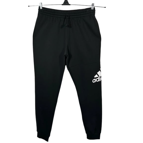 Adidas Men's Fleece Sweat Pants Size XL Tall (35X34) Black/White Tapered Leg