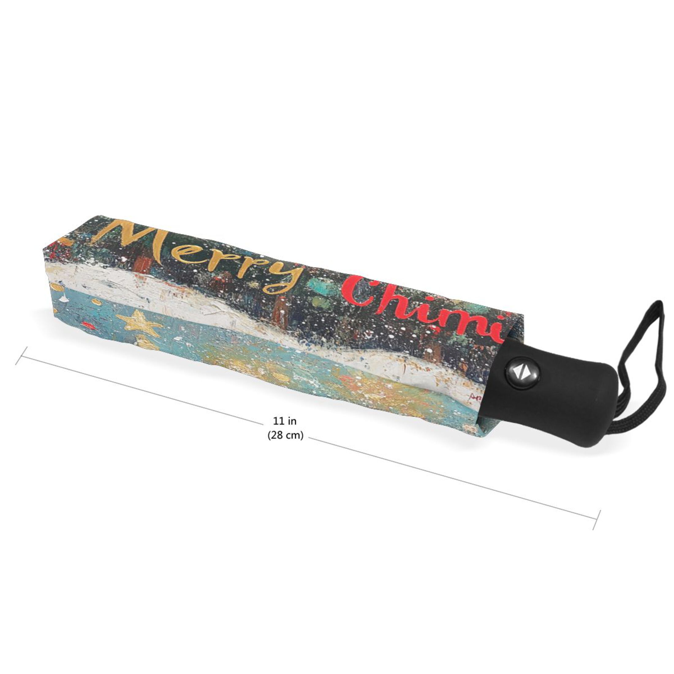 YAZAOO One-Touch Auto Open Close Rain Umbrella With Creative Merry Chimis Pattern