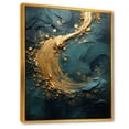 thumbnail image 2 of Designart "Spirals Of The Midas Forest" Abstract Spirals Floater Framed Wall Art Living Room, 2 of 5