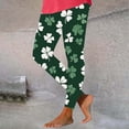 thumbnail image 2 of Gamivast Yoga Pants Women Shamrock Clover Print High Waist Stretchy Gym Pants Holiday Party Soft Workout Pants Slim Fit Leggings St Patricks Day Festival, 2 of 9