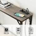 thumbnail image 4 of HOSSLLY 39.4" Console Table with Power Outlet, Narrow Sofa Table, Farmhouse Sofa Couch Table with Charging Station, Sturdy and Durable, for Entryway, Living Room, Foyer,Grey, 4 of 7