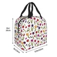thumbnail image 2 of Rateoe Tulips Flowers Pattern Insulated Lunch Bag with Thick Aluminum Foil Lunch Tote Bag with Front Pocket for Men and Women, Ideal for Work, School, Picnics, and Travel, 2 of 5