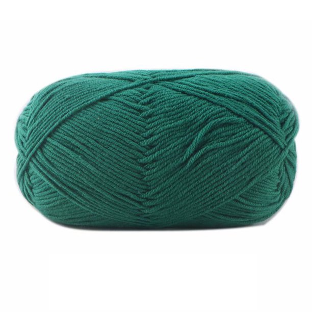 Yuarrent Hilo de ganchillo, hilo de tejer multicolor, artesanías para ropa de bebé, juego de madejas de hilos flexibles, artes de 4 capas para Artesanía 33 cian profundo