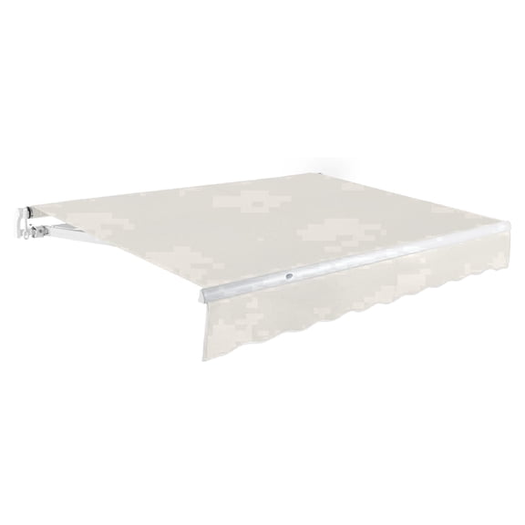 Awntech 10 Ft Maui Manual Heavy Duty Patio Retractable Awning (120in x 9.25in x 96in), Oatmeal Tweed