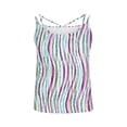 thumbnail image 5 of YHAJDS Women Sleeveless Casual Shirts Floral Print Round Neck Smocked Tank Top Spaghetti Strap For Spring Fashion, 5 of 5