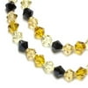 Glass Crystal Bead Mix, Yellow/Black