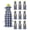 Navy, variant on Yellow Gradient Burlap Wine Bags 10 PCS, Farm Plaid Buffalo Checkered Gingham Wine Gift Bags Bottle Covers with Drawstring for Holiday Party Wedding Birthday, Reusable Champagne Bottle Bag