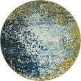 thumbnail image 2 of Rugs.com Hyacinth Collection Rug – 5 Ft Round Blue Medium Rug Perfect For Kitchens, Dining Rooms, 2 of 9
