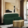 thumbnail image 2 of Meridian Furniture Venti Green Boucle Fabric Loveseat, 2 of 20