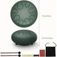 thumbnail image 7 of Rain Drum for Outside Garden, 8 Notes 6 Inches Steel Tongue Drum, Chakra Chime for Garden (Green), 7 of 7