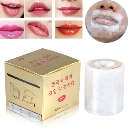 Tattoo Film Lip Tattoo Preservative Film,Lip Tattoo Wrap Roll Plastic Barrier Preservative Film Permanent Makeup Accessories With Box ()