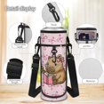 thumbnail image 5 of Yspwyqan School Backpack Set for Girls, Pink Bow Reading Capybara 4Pcs Backpack Set with Lunch Box, Double Zipper Front Pocket Trendy Purse for Back to School, 5 of 7