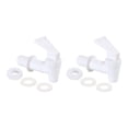 thumbnail image 1 of Juego de Grifos Dispensadores Reutilizables, 2 Juegos de Válvula de Grifo de Plástico para Reemplazo de Enfriador de Botellas de Agua, Bebida (Blanco), 1 of 7