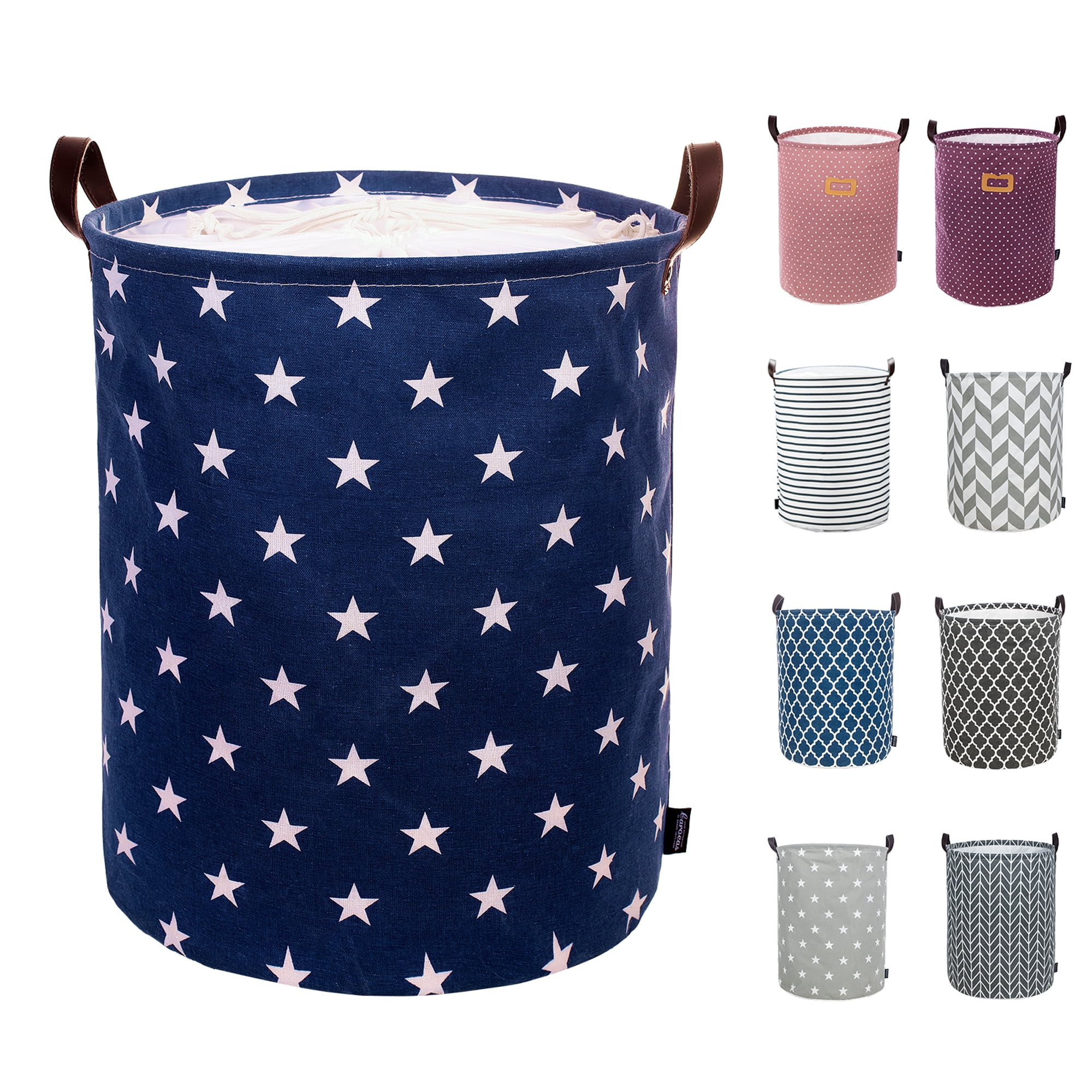 Caroeas 18.0Inches Thicken Laundry Basket, Waterproof Large Laundry Basket Drawstring Closure