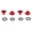 Red, variant on Soumake Flat Shape Car Rear Window Glass Strut Kits Complete For Honda Civic 92-95 Eg Practical