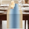 thumbnail image 3 of Table Runners 72 Inches Long Dress Scarves, Blue Yellow Ombre Farmhouse Kitchen/Dining Table Runner, Coffee Tablerunners, Farmhouse Modern Gradient Art 14x72 Inch, 3 of 9