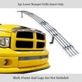 thumbnail image 2 of APS Compatible with Dodge Ram 2002-2005 Sport Lower Bumper Stainless Steel Chrome 8x6 Billet Front Grill Grille Insert D85475C, 2 of 7