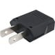 thumbnail image 2 of Small Europe To Usa Plug Adapter, Black Europe To Usa Socket Adapter, Fire Safe Europe/asia To Usa/canada Travel Power Plug Adapter (2 Pack), 2 of 5