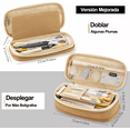 thumbnail image 4 of Lapicera Doble Capa De Gran Capacidad Estuche / Organizador Caqui, 4 of 5
