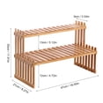 thumbnail image 2 of Countertop Bamboo Plant Shelf 2-Tier Bamboo Flower Pot Stand Balcony Flower Rack Cabinet Organizer Multi-Function DIY Desktop Storage Rack for Living Room Bedroom Kids Room, 2 of 7