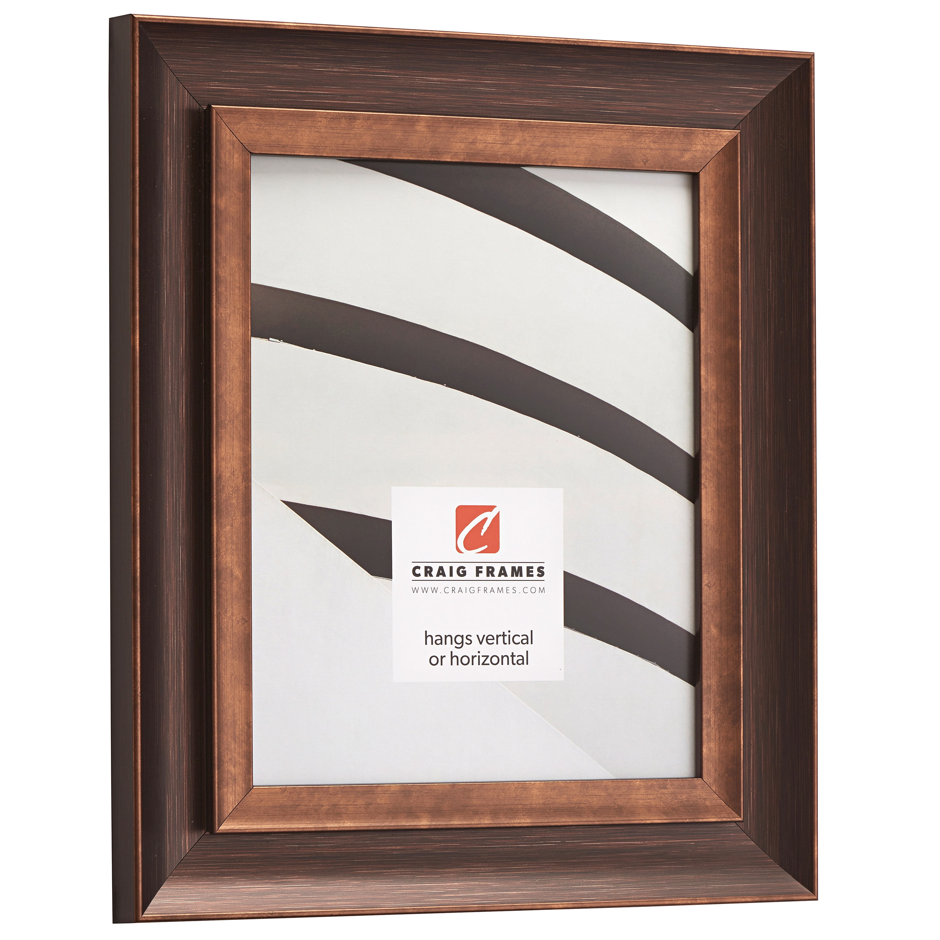 Craig Frames Ventura, 22x28 inch Brushed Bronze Picture Frame Matted for a 18x24 Photo