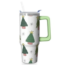 30oz Xmas Tumbler with Snowflakes Lid Straw Stainless Steel Double Wall Insulated Cup Holiday Gifts