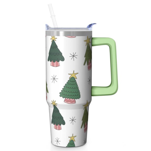 30oz Xmas Tumbler with Snowflakes Lid Straw Stainless Steel Double Wall Insulated Cup Holiday Gifts